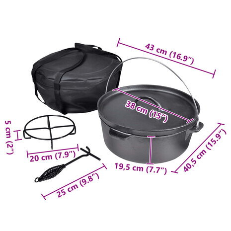 Braadpan 11,3 L inclusief accessoires 6