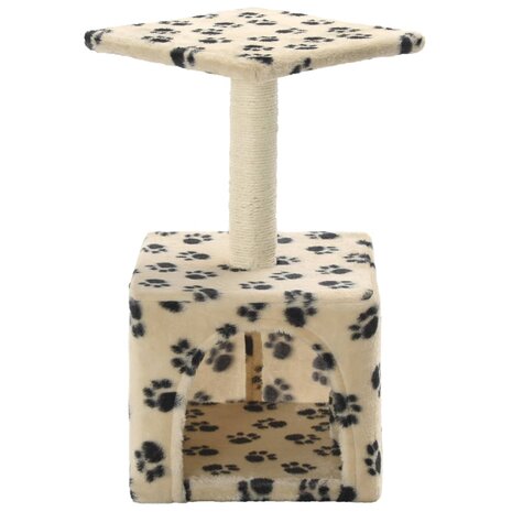 Kattenkrabpaal met sisal krabpaal 55 cm pootafdrukken beige 3