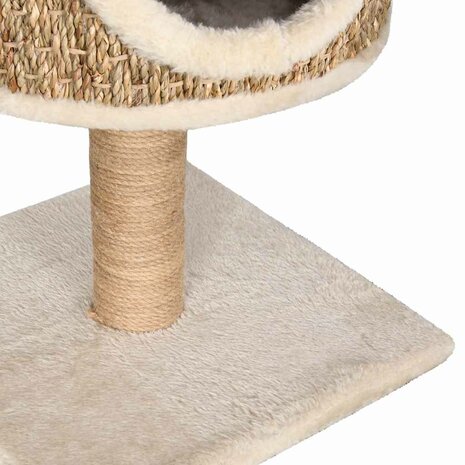 Kattenmeubel met huis en krabpaal 52 cm zeegras 6