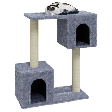 Kattenkrabpaal met sisal krabpalen 60 cm lichtgrijs 3