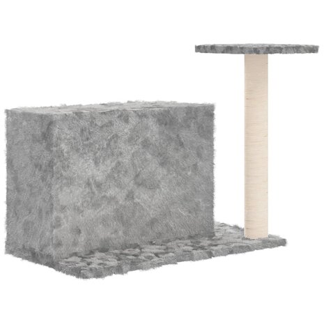Kattenmeubel met sisal krabpale 51 cm lichtgrijs 5