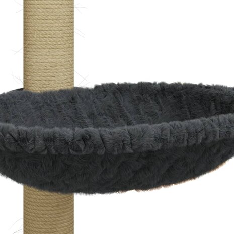 Kattenmeubel met sisal krabpaal 74 cm donkergrijs 8