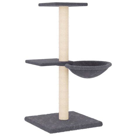 Kattenmeubel met sisal krabpalen 72 cm donkergrijs 2