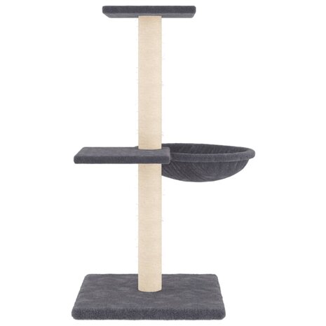 Kattenmeubel met sisal krabpalen 72 cm donkergrijs 4