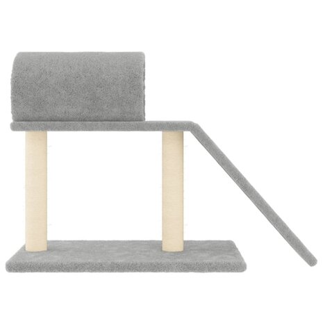 Kattenmeubel met tunnel en ladder 55,5 cm lichtgrijs 3