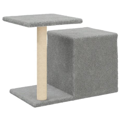 Kattenmeubel met sisal krabpalen 50,5 cm lichtgrijs 6