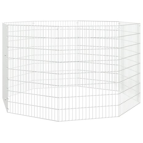 Dierenverblijf 8 panelen 54x80 cm gegalvaniseerd ijzer 3