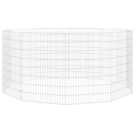 Dierenverblijf 10 panelen 54x80 cm gegalvaniseerd ijzer 2