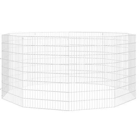 Dierenverblijf 10 panelen 54x80 cm gegalvaniseerd ijzer 3