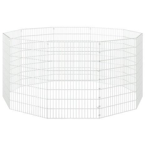 Dierenverblijf 10 panelen 54x80 cm gegalvaniseerd ijzer 4