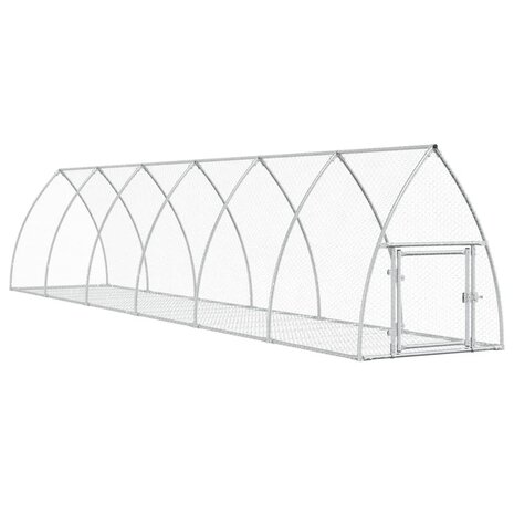 Konijnenhok 600x105x120 cm gegalvaniseerd staal zilverkleurig 2
