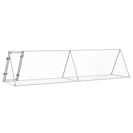 Konijnenhok 400x105x91 cm gegalvaniseerd staal zilverkleurig 6