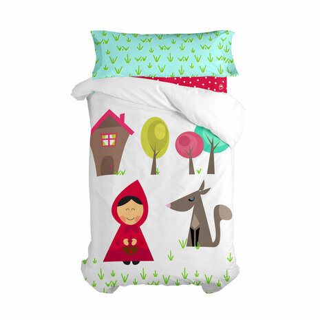 Dekbedovertrek set HappyFriday Mr Fox Grandma  Multicolour Bed van 80/90 2 Onderdelen 1