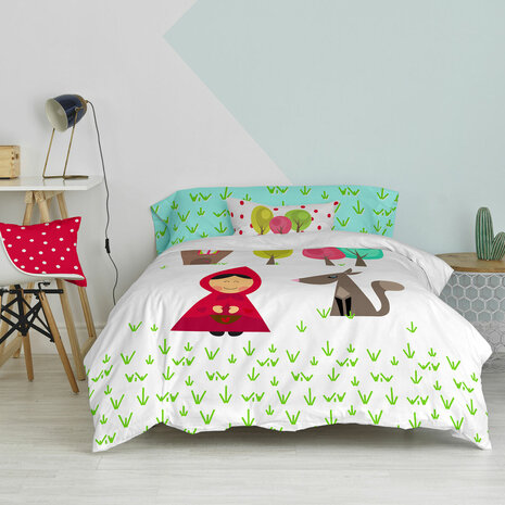 Dekbedovertrek set HappyFriday Mr Fox Grandma  Multicolour Bed van 80/90 2 Onderdelen 4