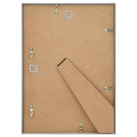 Fotolijsten 3 st voor wand of tafel 18x24 cm MDF zilverkleurig 6