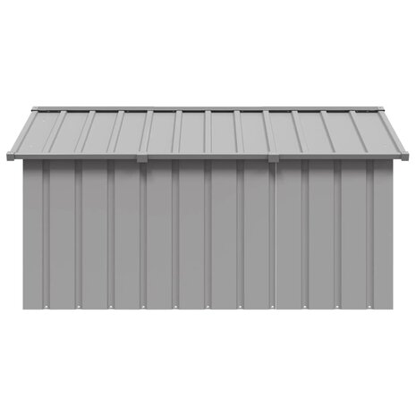 Hondenhok 116,5x153x81,5 cm gegalvaniseerd staal grijs 3