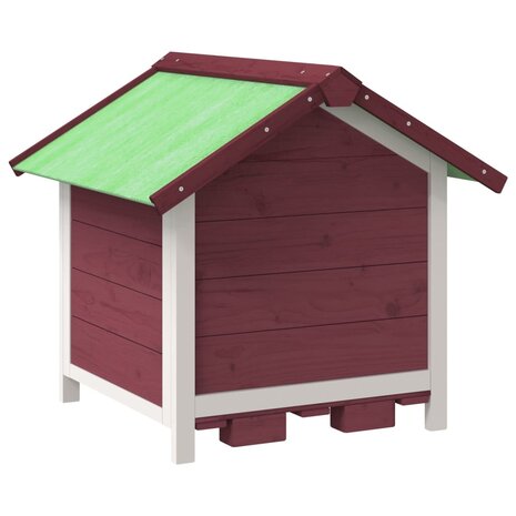 Hondenhok 65x65x61,5 cm massief grenenhout mokkakleurig 6