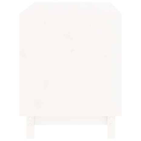 Hondenhok 70x50x62 cm massief grenenhout wit 6