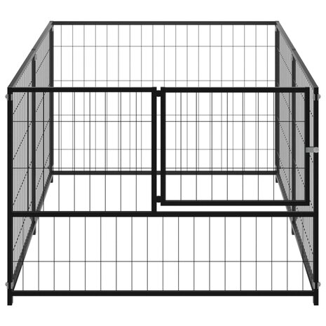 Hondenkennel 200x100x70 cm staal zwart 3