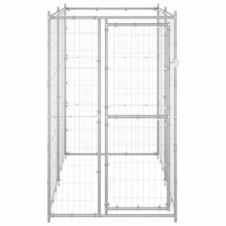 Hondenkennel voor buiten 110x220x180 cm gegalvaniseerd staal 2