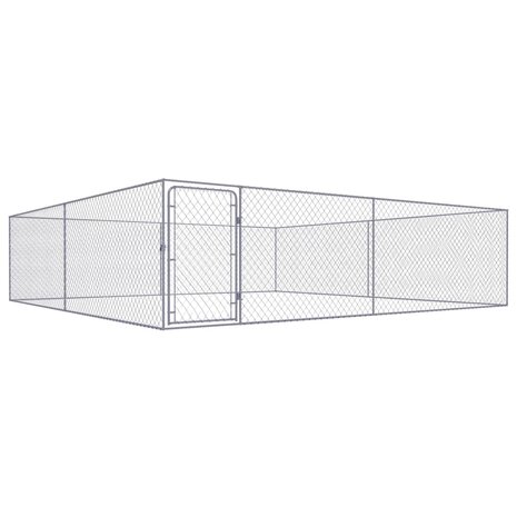 Hondenkennel voor buiten 4x4x1 m gegalvaniseerd staal 1