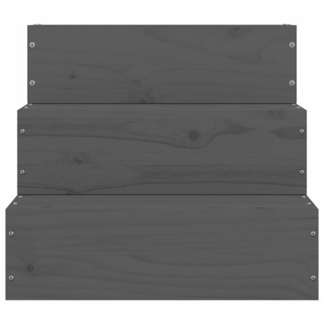 Huisdierentrap 40x37,5x35 cm massief grenenhout grijs 4