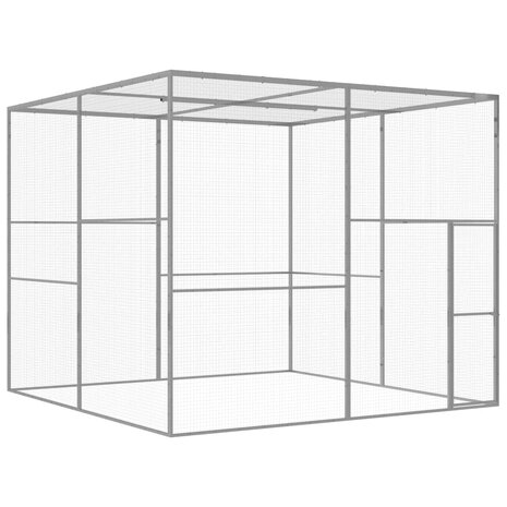 Kattenkooi 3x3x2,5 m gegalvaniseerd staal 1