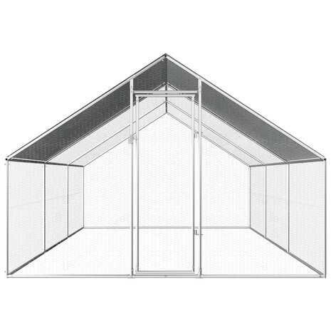 Kippenhok 2,75x6x1,92 m gegalvaniseerd staal   2