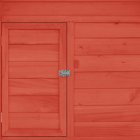 Kippenhok 150x96x110 cm massief vurenhout rood en wit 6