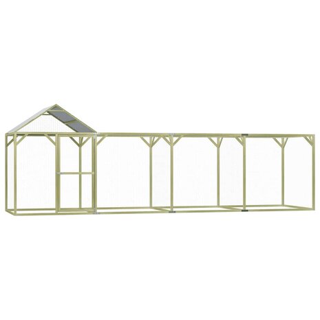 Kippenhok 6x1,5x2 m geïmpregneerd grenenhout 1