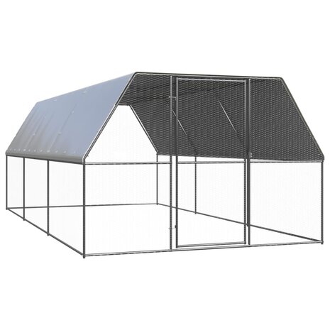 Buitenhok voor kippen 3x6x2 m gegalvaniseerd staal 1