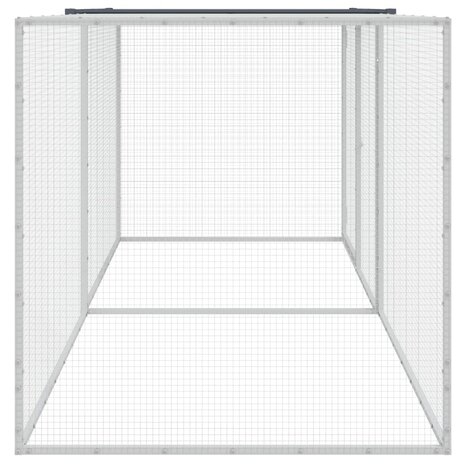 Kippenhok met dak 203x98x90 cm gegalvaniseerd staal antraciet 4