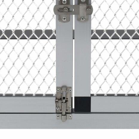 Kippenhok met ren en nestkast aluminium 5
