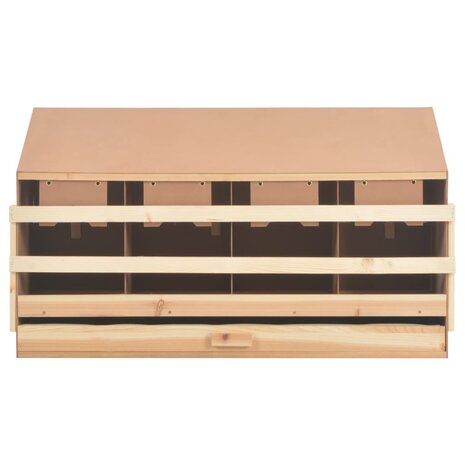 Kippenlegkast 4 compartimenten 106x40x59 cm massief grenenhout 5