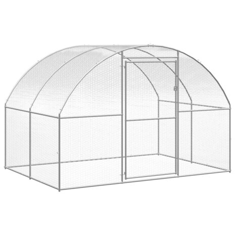 Kippenren 3x24x2 m gegalvaniseerd staal 4