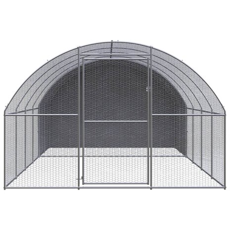 Kippenren 3x4x2 m gegalvaniseerd staal 2