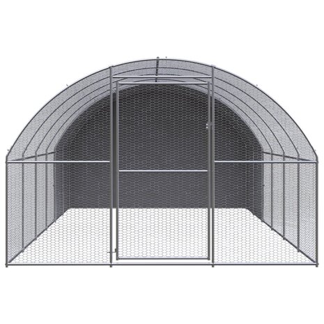 Kippenren 3x6x2 m gegalvaniseerd staal 2