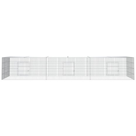 Konijnenkooi met 3 panelen 325x109x54 cm gegalvaniseerd ijzer 3