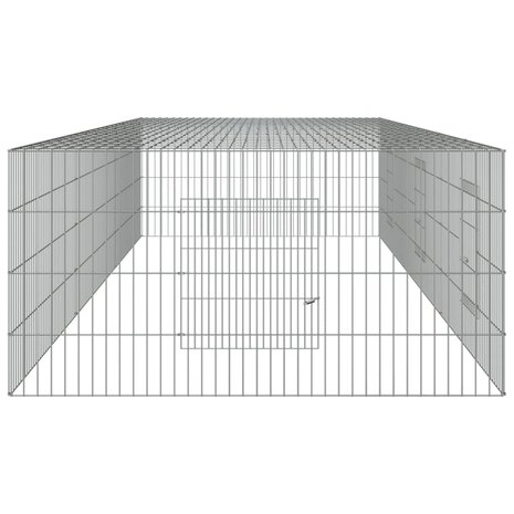 Konijnenkooi met 3 panelen 325x109x54 cm gegalvaniseerd ijzer 5