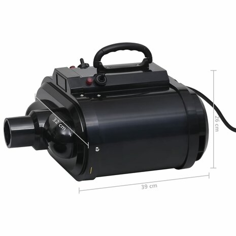 Huisdierenföhn dubbele motor zwart 6