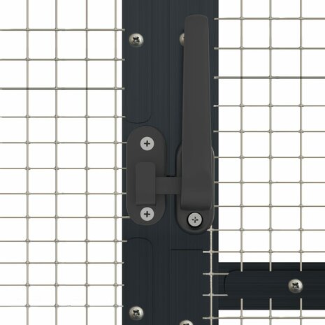 Volière 179x100x185 m aluminium antracietkleurig 6