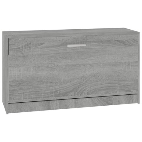 Schoenenbank 80x24x45 cm bewerkt hout grijs sonoma eikenkleur 2