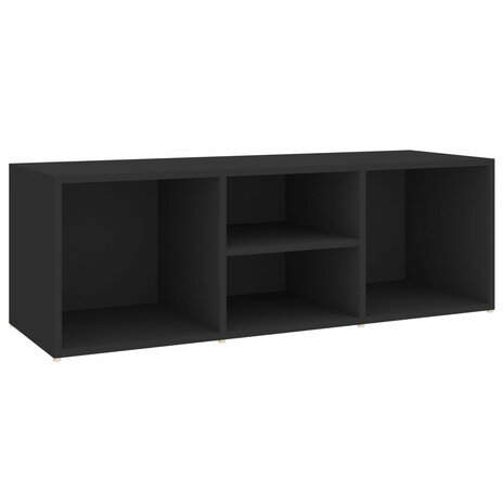 Schoenenopbergbank 105x35x35 cm bewerkt hout zwart 2