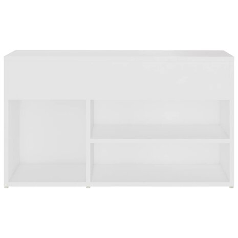 Schoenenbank 80x30x45 cm bewerkt hout wit 5
