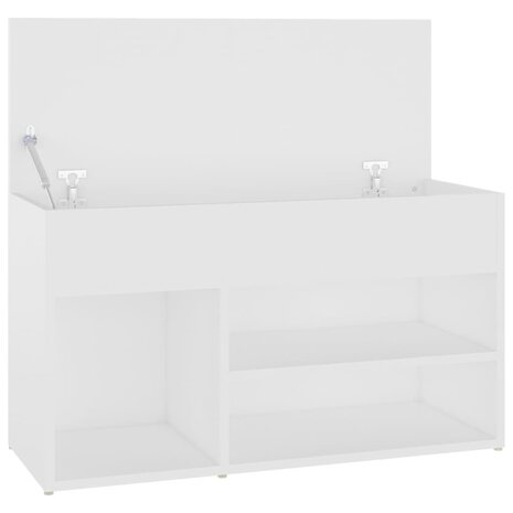 Schoenenbank 80x30x45 cm bewerkt hout wit 7