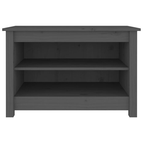 Schoenenbank 70x38x45,5 cm massief grenenhout grijs 3