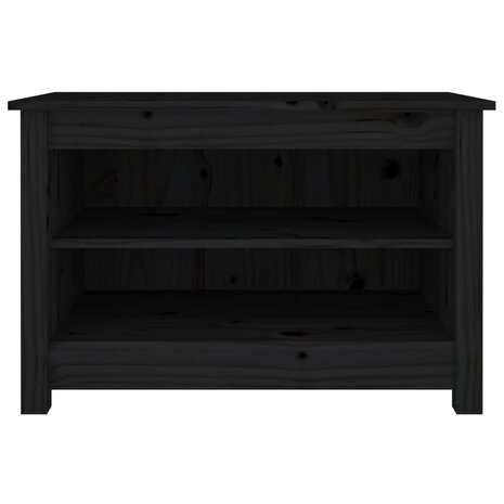 Schoenenbank 70x38x45,5 cm massief grenenhout zwart 3