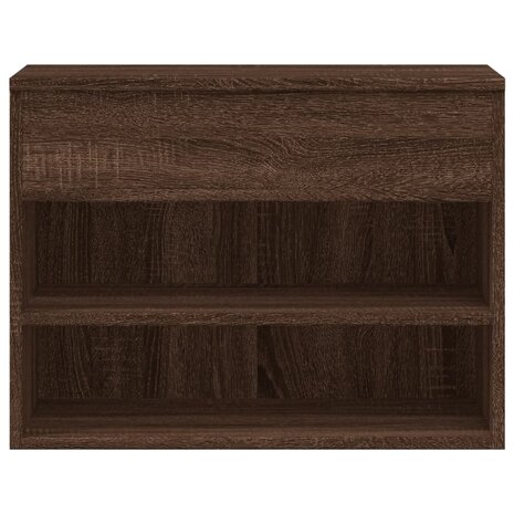 Schoenenbank 60x30x45 cm bewerkt hout bruin eikenkleur 5