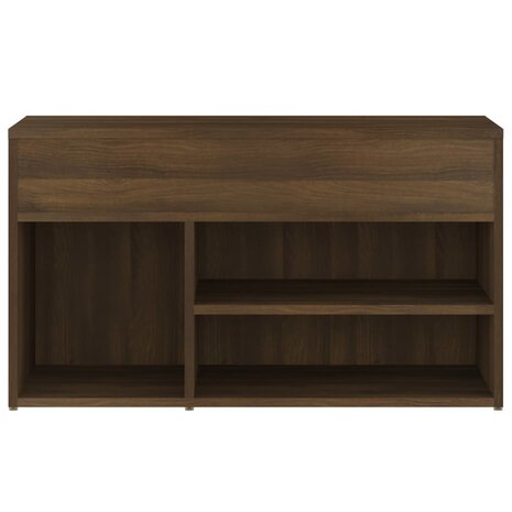 Schoenenbank 80x30x45 cm bewerkt hout bruin eikenkleur 6
