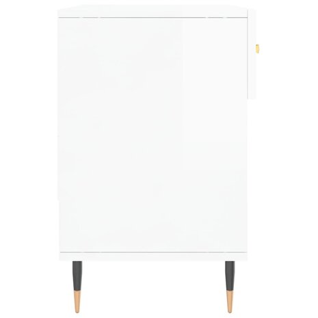 Schoenenbank 102x35x55 cm bewerkt hout hoogglans wit 7